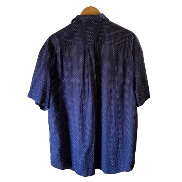 Men’s Old Navy Cotton Short-sleeve Button-down Shirt Navy Blue Size XXL - Picture 5 of 11
